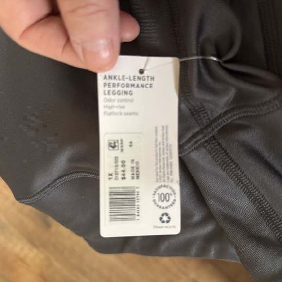 Womans Jockey Ankle Length, High Performance Leggins, NWT, 1x, gray - Picture 2 of 2